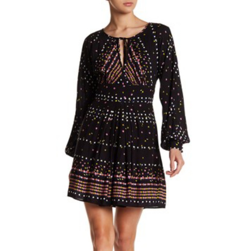 Free People Coryn Mini Dress Long Sleeve (size 4)